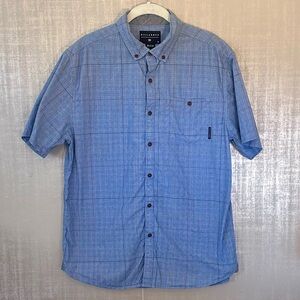 Billabong Men's Casual Blue Plaid Shirt